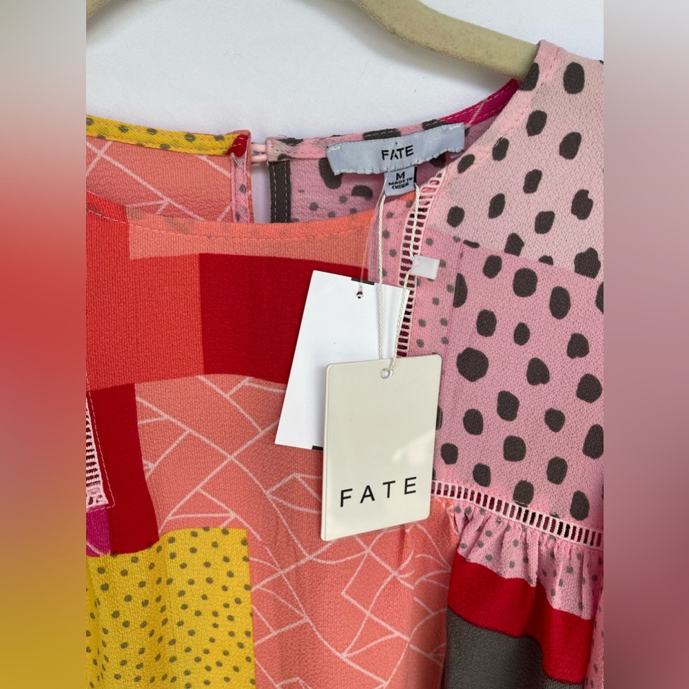 Fate Multicolor Blouse size Medium NWT - Picture 2 of 4